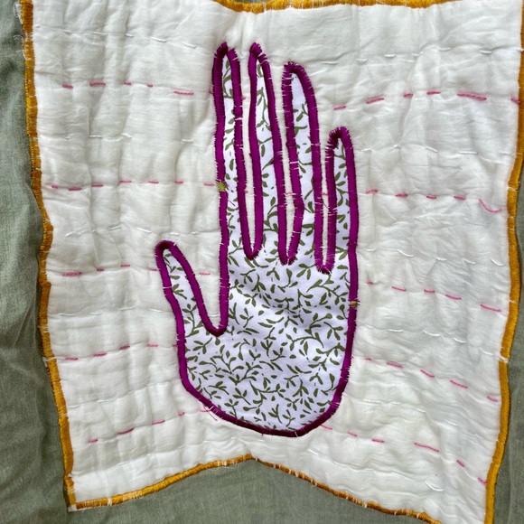 Green Jacket with Hand Patch Applique - Picture 6 of 8